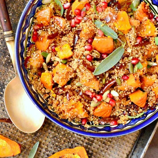 Quinoa with Sage, Dates and Pumpkin