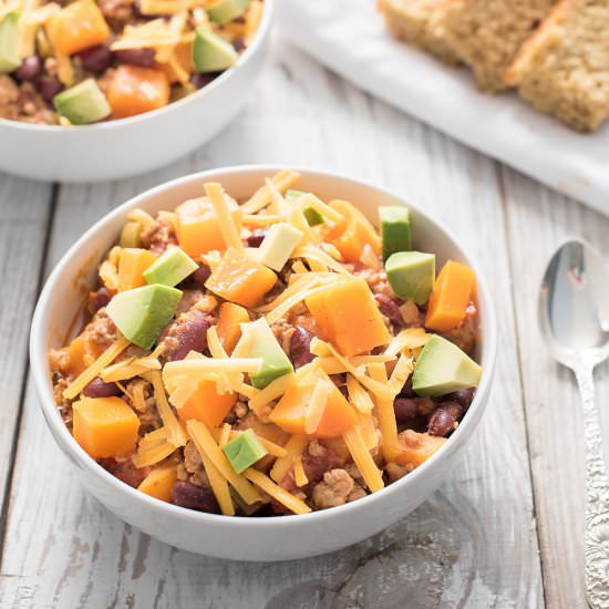 Butternut Squash Turkey Chili