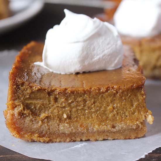 Paleo Pumpkin Pie Bars