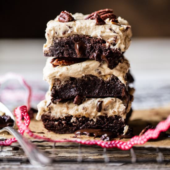 Butter Pecan Frosted Fudge Brownies