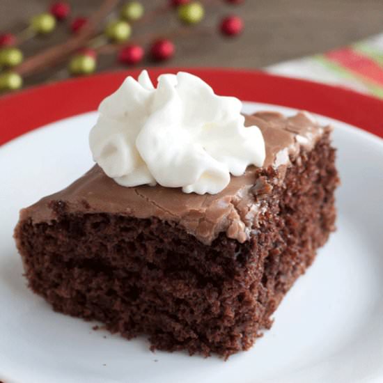 Hot Chocolate Poke Cake