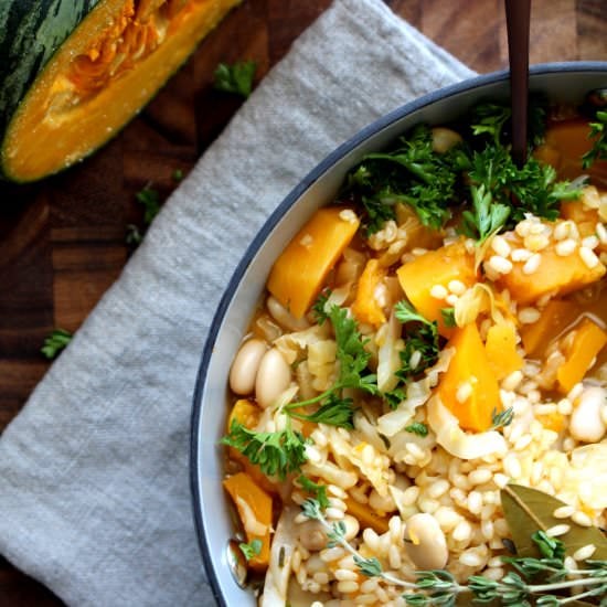 One Pot Vegan Winter Squash Stew