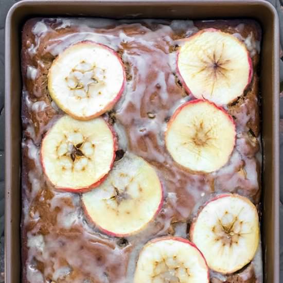 Apple Sheet Cake with Maple Glaze