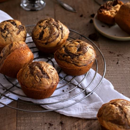 Banana Chocolate Espresso Muffins