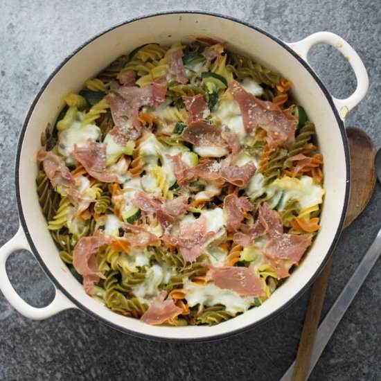 Courgette & Prosciutto One Pot Pasta