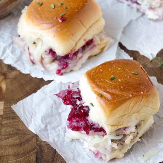 Leftover Turkey Cranberry Sliders