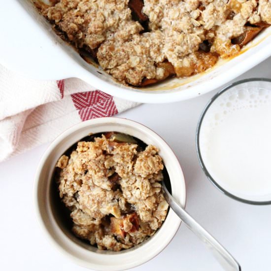 Gluten Free Pear and Apple Crumble