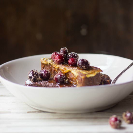 Pumpkin Eggnog French Toast