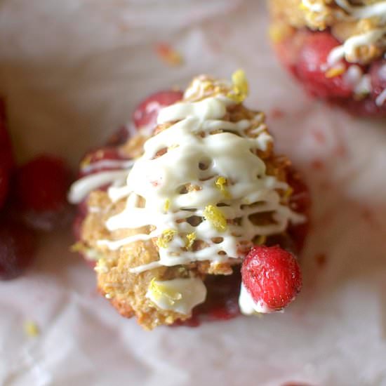 Lemon Cranberry Pancake Muffins