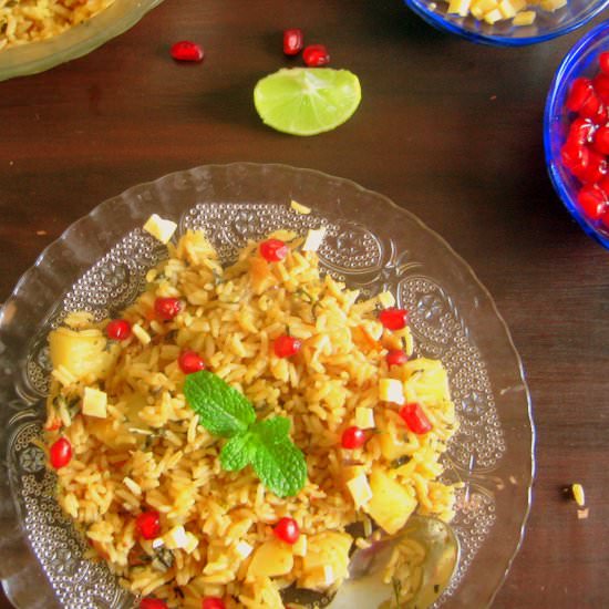 Potato Fenugreek Leaves Rice