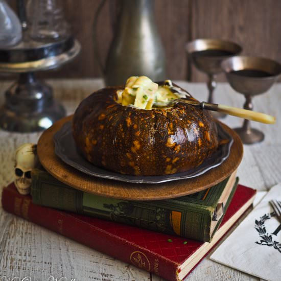 4 Cheese Edible Pumpkin Bowl Fondue