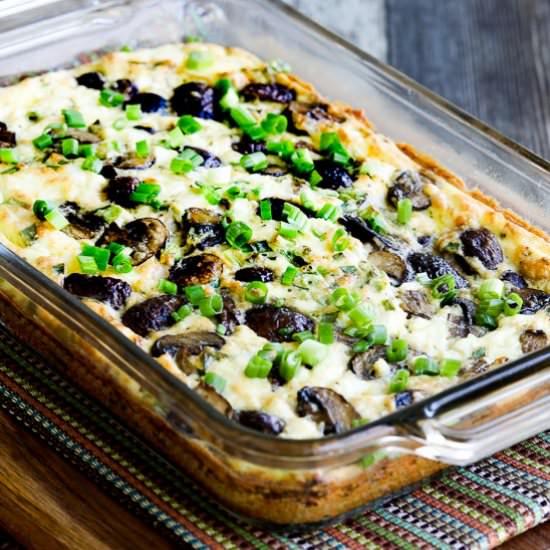 Mushroom Feta Breakfast Casserole