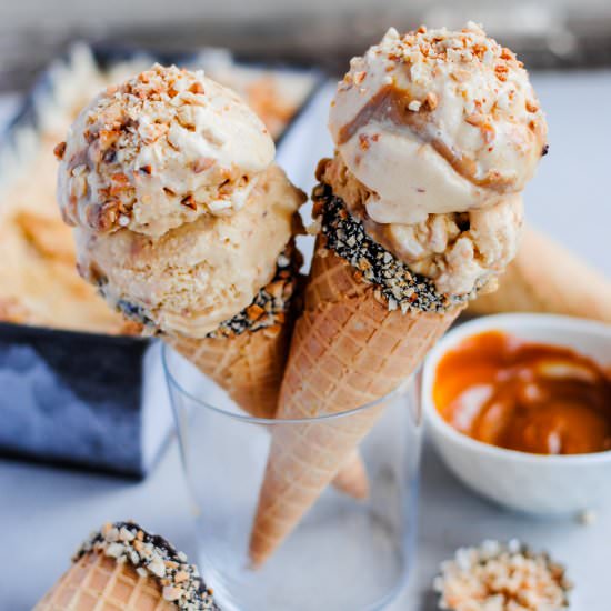 Dulce De Leche & Peanut Ice Cream