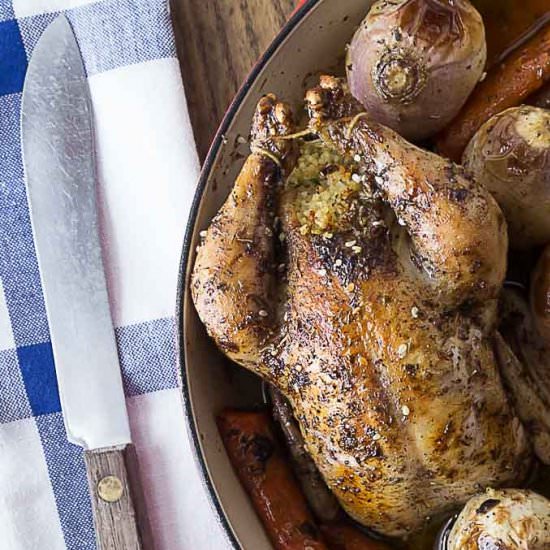 Cornish Hens Stuffed With Couscous