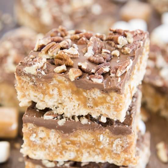 Turtle Rice Krispie Treats