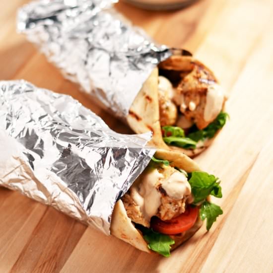 Grilled Lemon Chicken Flat Breads