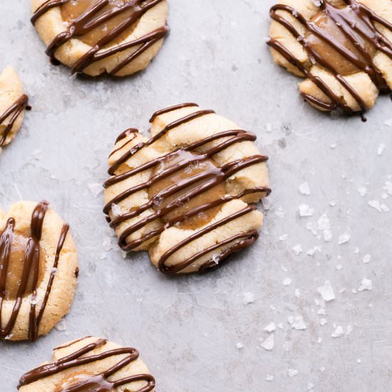 Salted Caramel Thumbprint Cookies