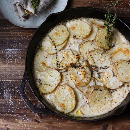 Goat Cheese Potatoes Au Gratin