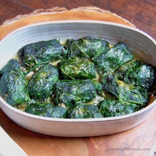 Wild Mushroom Collard Green Bundles