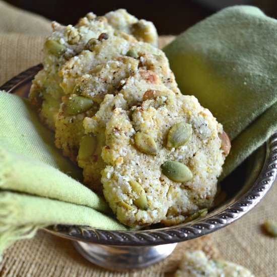 Spicy, Sage and Cornmeal Crackers