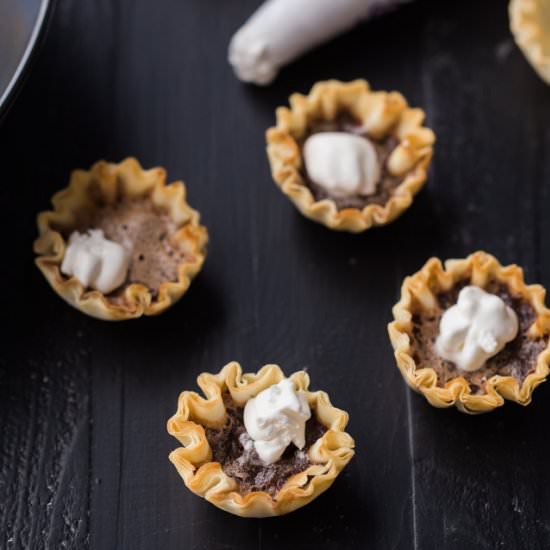 Mini Chocolate Chess Pie Bites