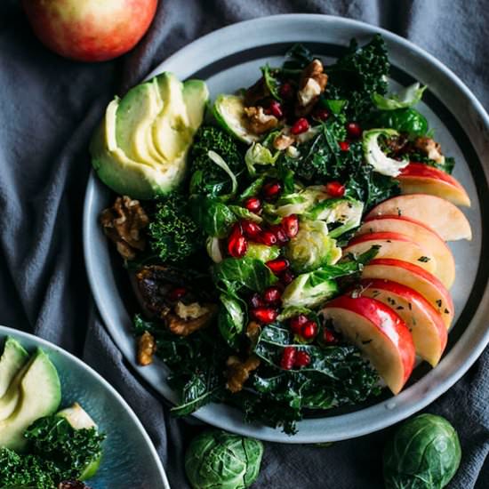 Apple, Kale and Brussels Sprouts