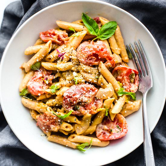 Creamy Tomato Penne Pasta {GF}