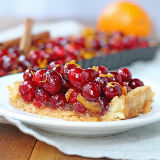 Gluten Free Cranberry Orange Tart