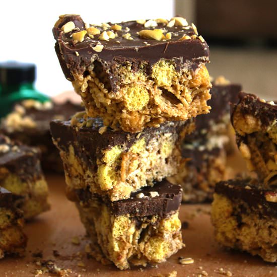 Salted Chocolate Peanut Butter Bars