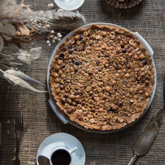 Hazelnut Caramel Rosemary Tart