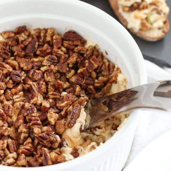 baked cream cheese dip with pecans