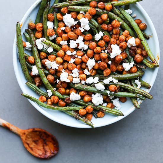 Harissa Green Beans with Chickpeas