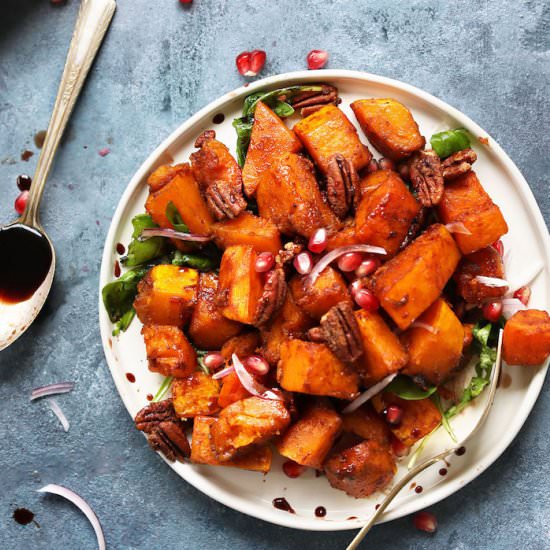 Roasted Squash Pomegranate Salad