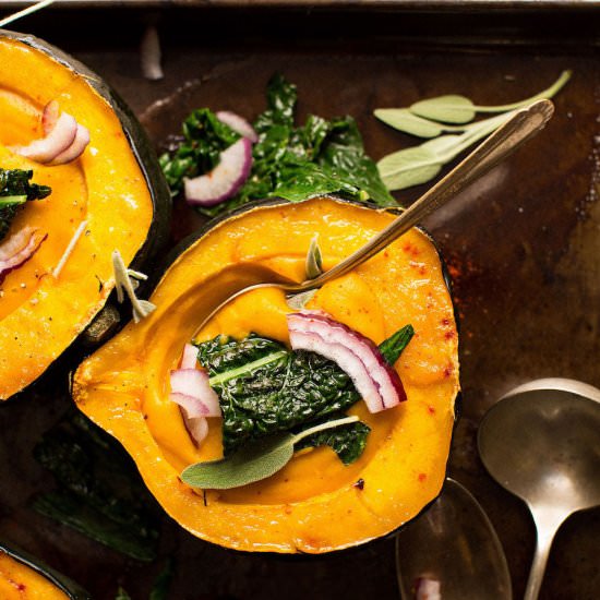 Creamy Fall Soup Squash Bowls