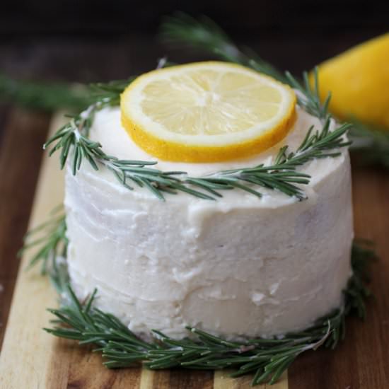 Vegan Rosemary Lemon Cake
