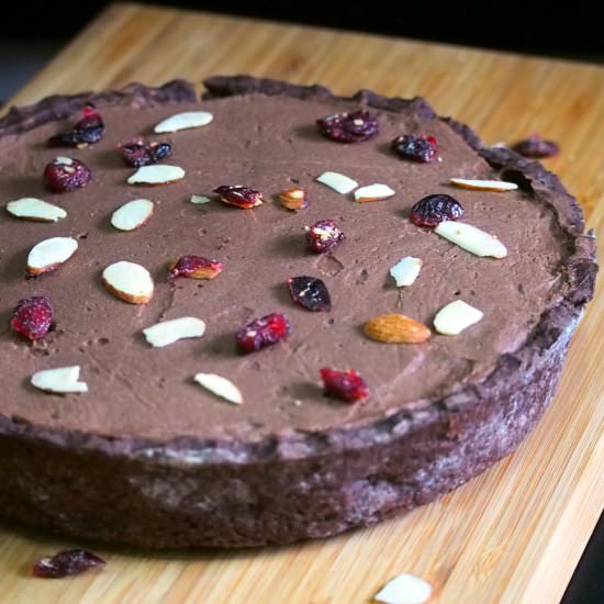 Mocha Tart with chocolate crust