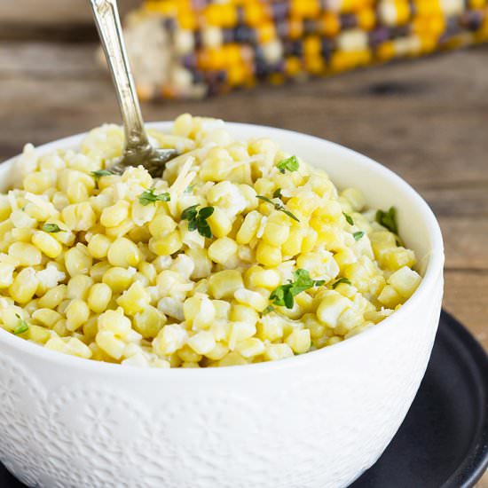 Creamy Baked Corn with Parmesan