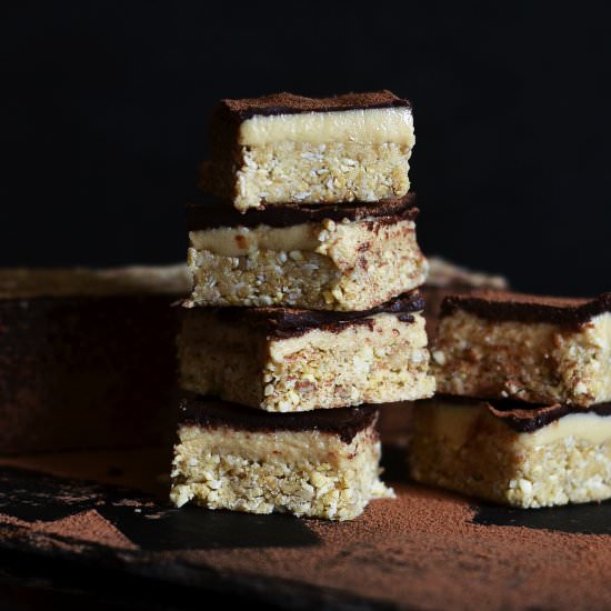 Salted Tahini Caramel Slice