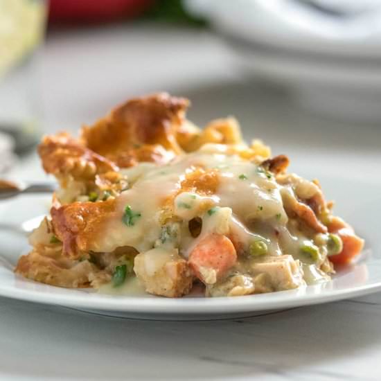 Savory Turkey Pot Pie Casserole