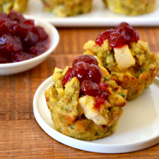 Leftover Turkey & Stuffing Muffins