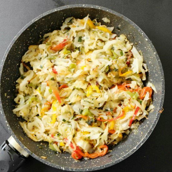 Capsicum Fried Cabbage