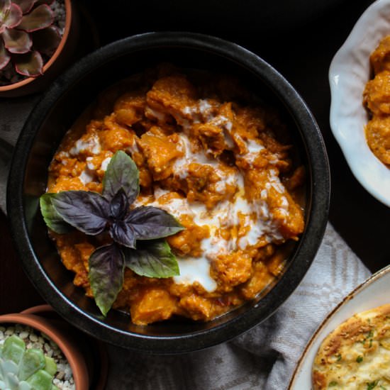 Coconut Squash Curry with Ham