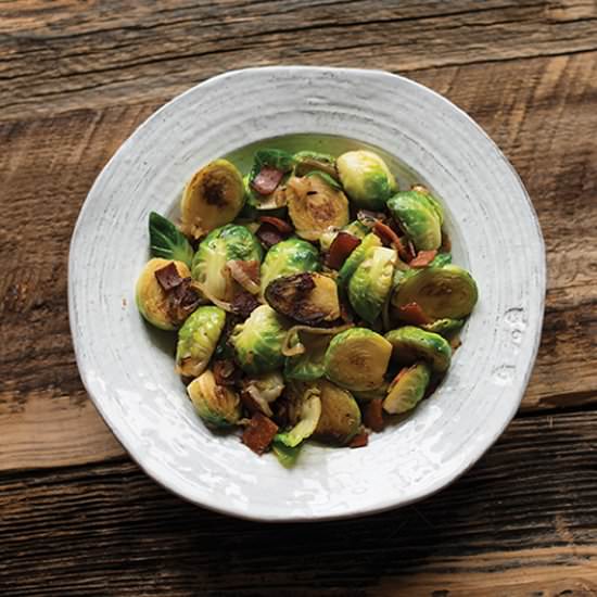 Vegan Brussels Sprouts with Bacon