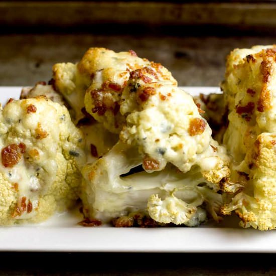 Bacon & Blue Roasted Cauliflower