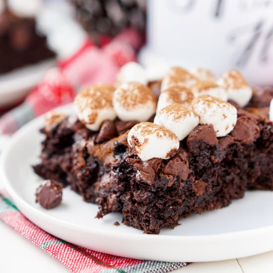 Hot Chocolate Dump Cake