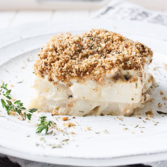 VEGAN SCALLOPED CAULIFLOWER