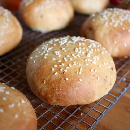 Vegan burger buns