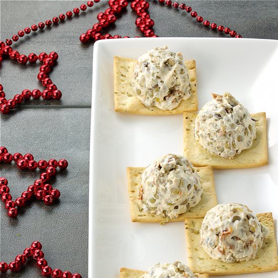 Green Lentil Mini Cream Cheese Ball