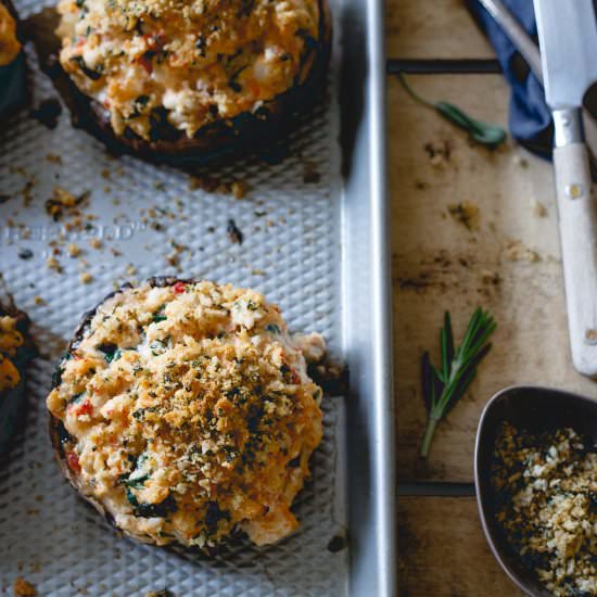 Turkey Stuffed Portobello Mushrooms