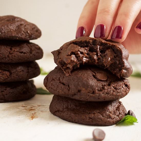Vegan Chocolate Mint Cookies